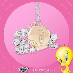 Tweety Bird Heart Necklace, Looney Tunes × Charmed Aroma